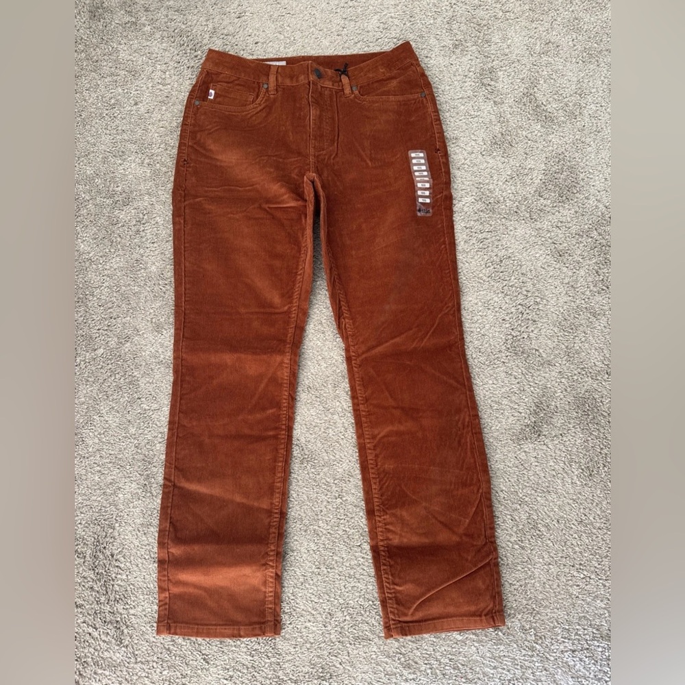 Stio Women's Straight Leg Corduroy Jeans in Rust short 28 inseam size 10 nwt